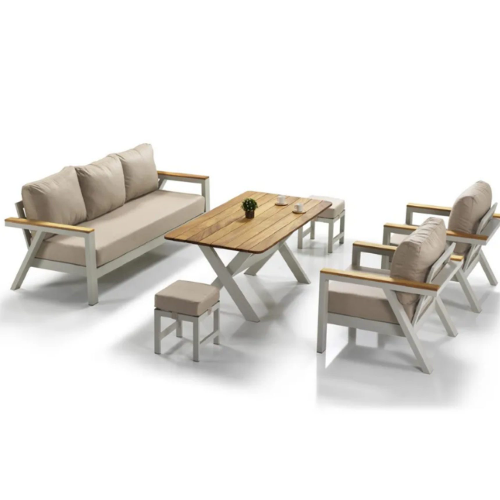 Madrid 3+1+1 Alüminyum Oturma Grubu